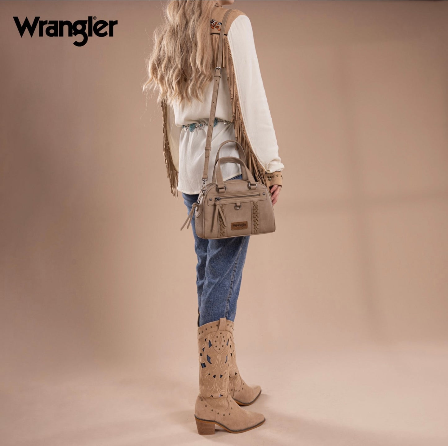 Wrangler Whipstitch Collection Satchel/Crossbody Bag-Multiple Colors