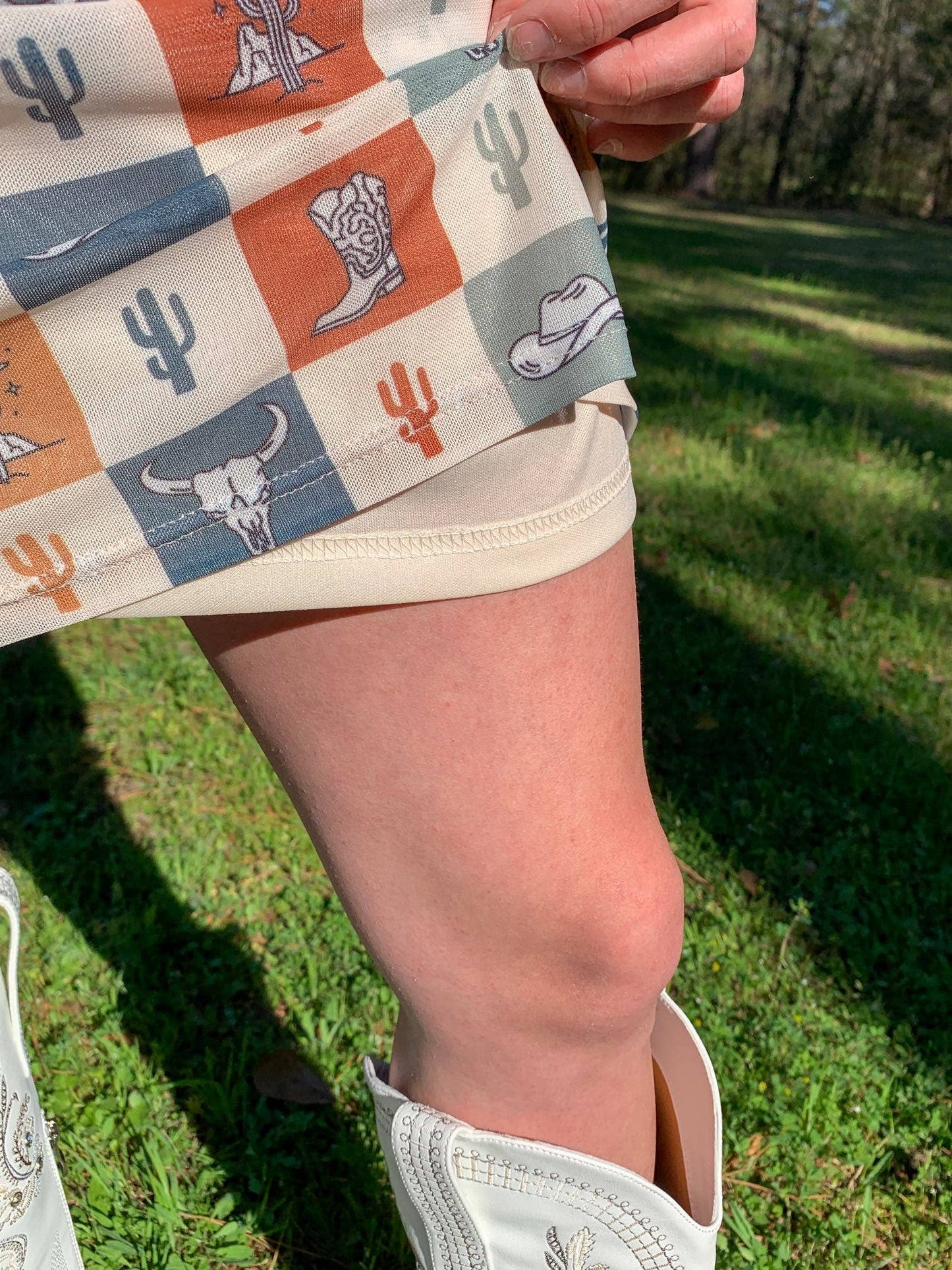 Checkered Mix Short Sleeve Mesh Sheath Dress