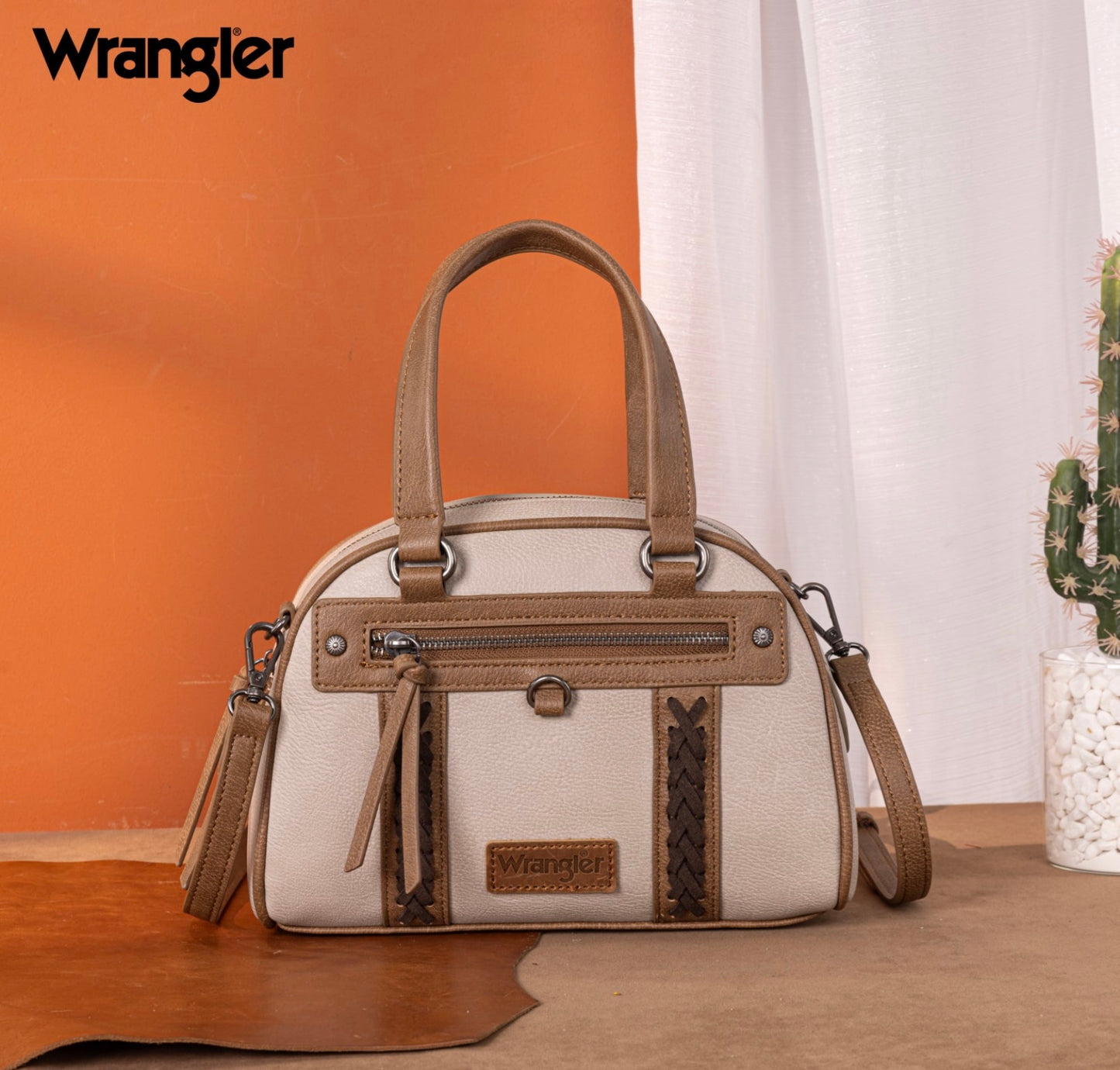 Wrangler Whipstitch Collection Satchel/Crossbody Bag-Multiple Colors