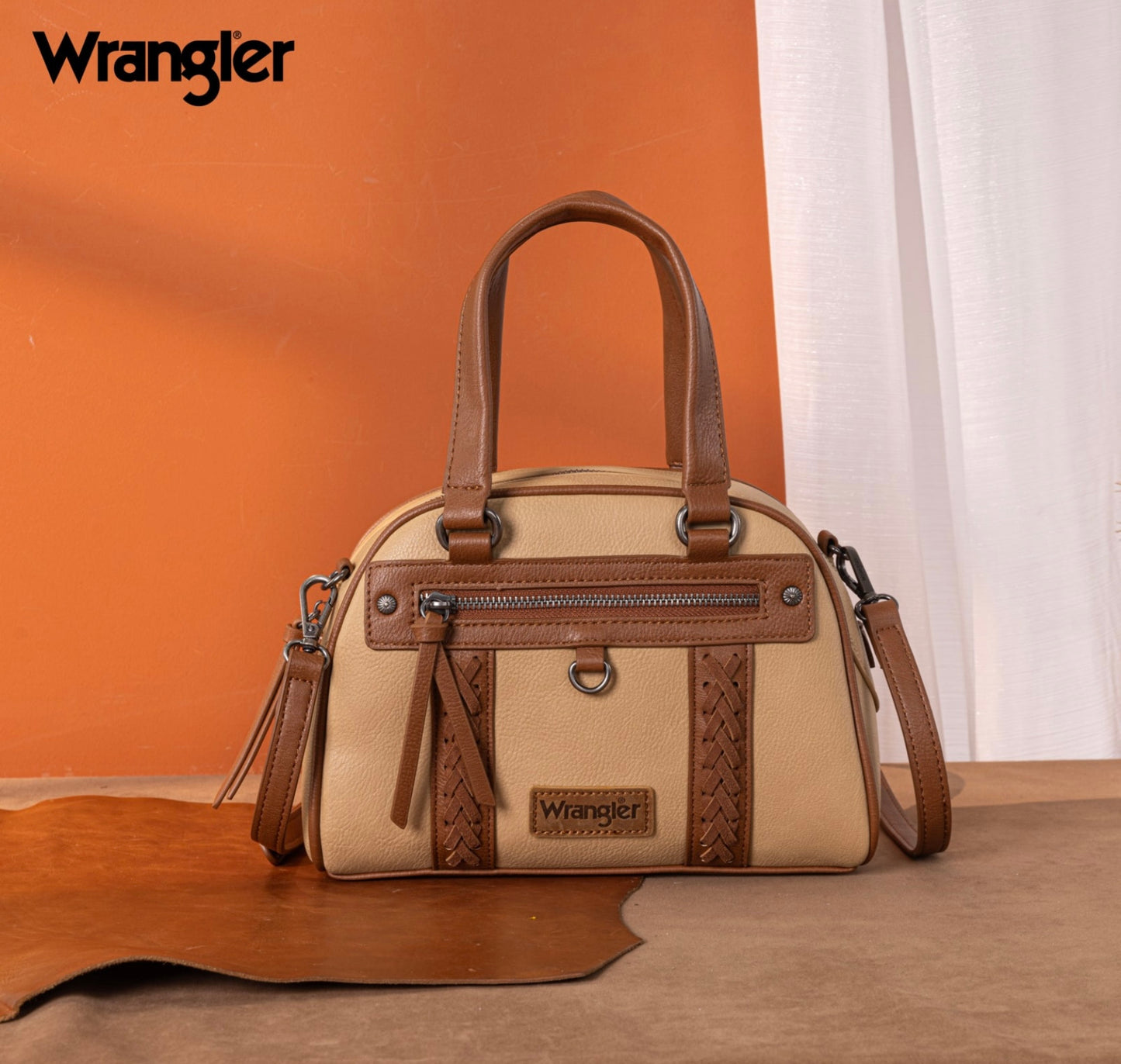 Wrangler Whipstitch Collection Satchel/Crossbody Bag-Multiple Colors