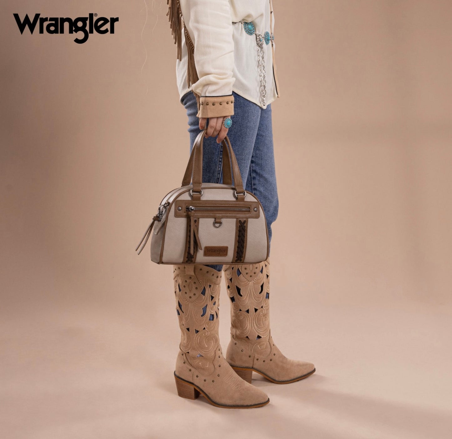 Wrangler Whipstitch Collection Satchel/Crossbody Bag-Multiple Colors