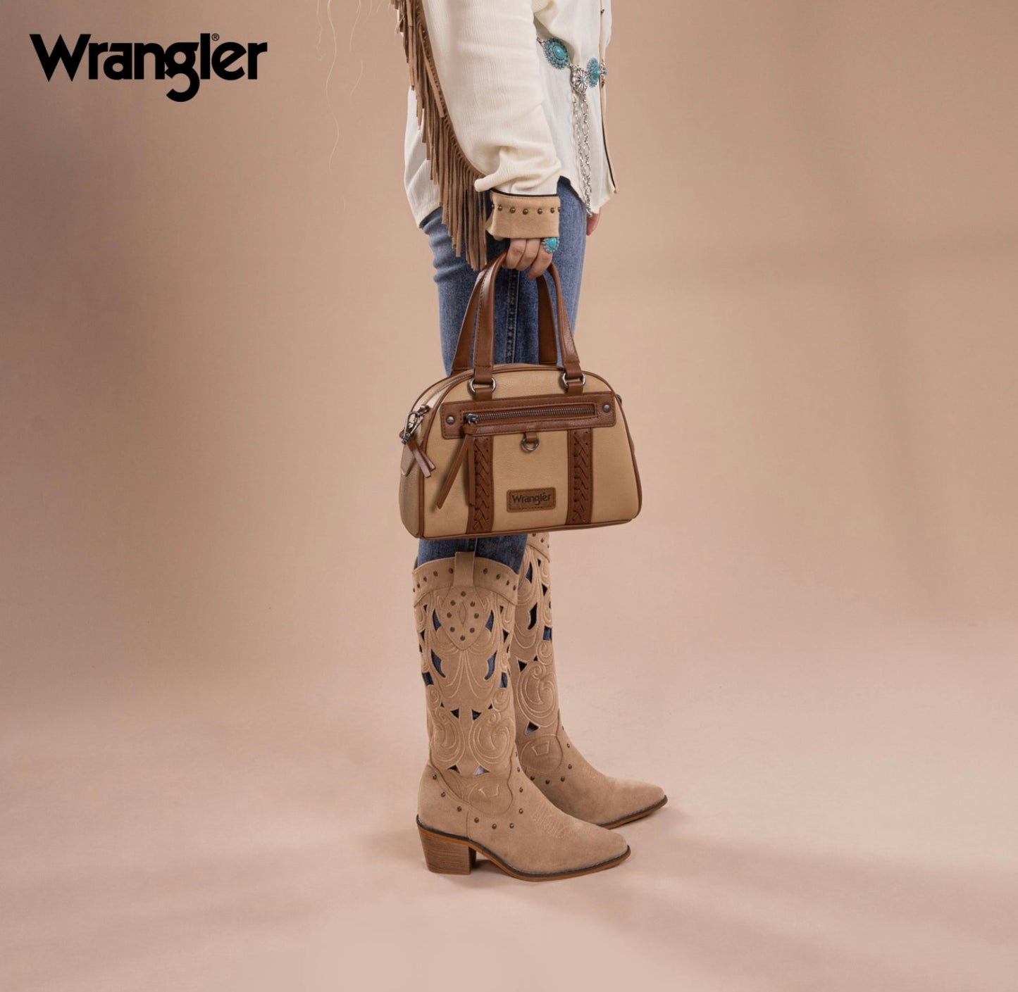 Wrangler Whipstitch Collection Satchel/Crossbody Bag-Multiple Colors
