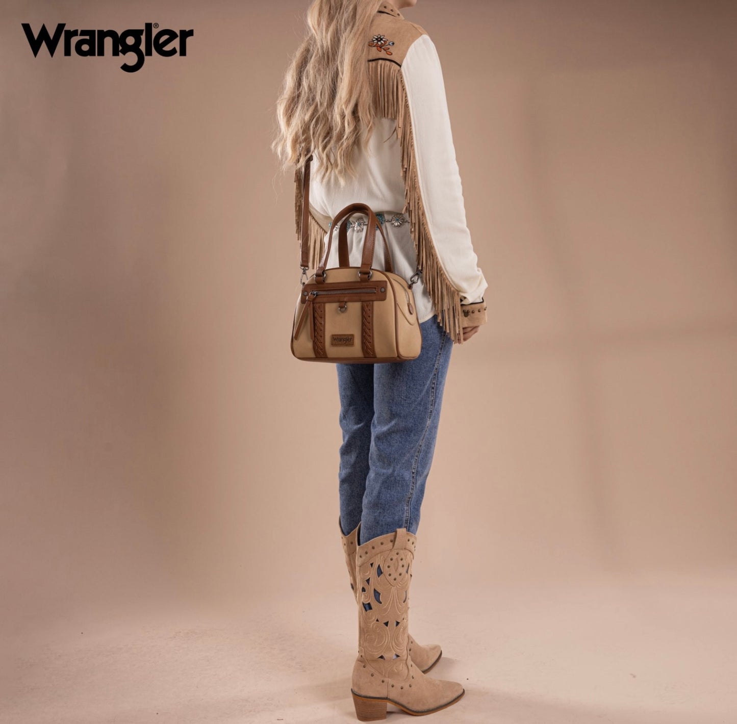 Wrangler Whipstitch Collection Satchel/Crossbody Bag-Multiple Colors