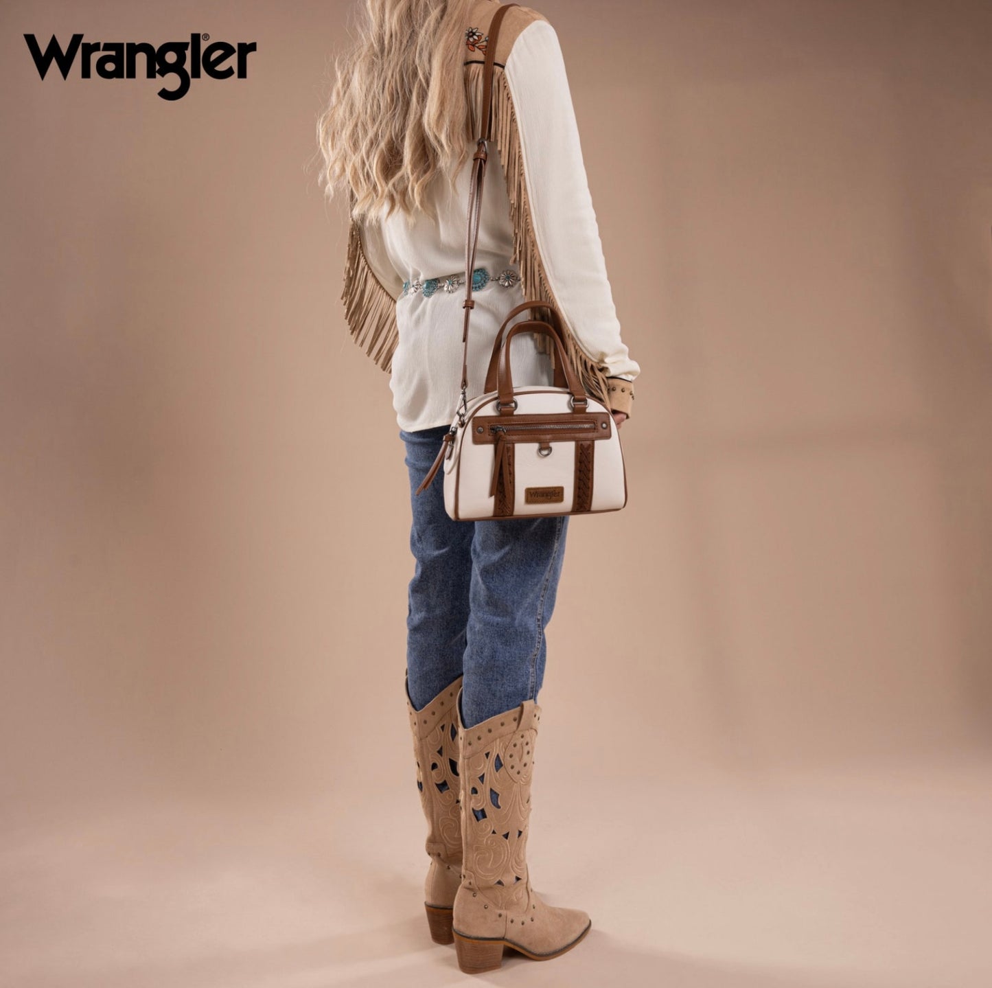 Wrangler Whipstitch Collection Satchel/Crossbody Bag-Multiple Colors