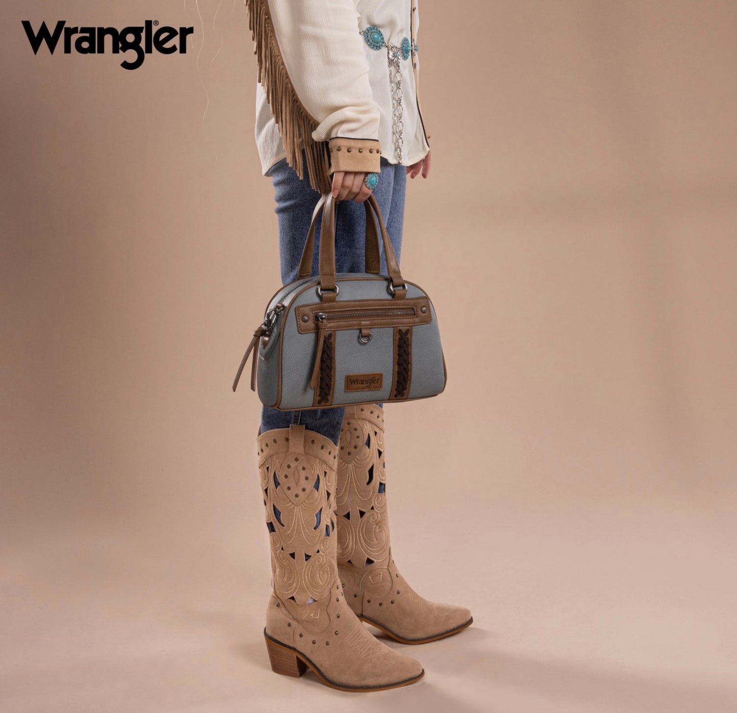 Wrangler Whipstitch Collection Satchel/Crossbody Bag-Multiple Colors