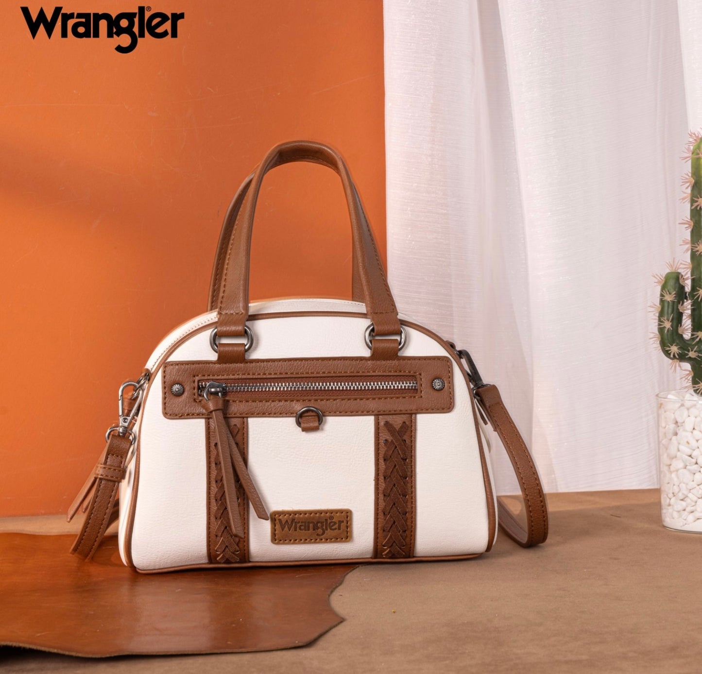 Wrangler Whipstitch Collection Satchel/Crossbody Bag-Multiple Colors