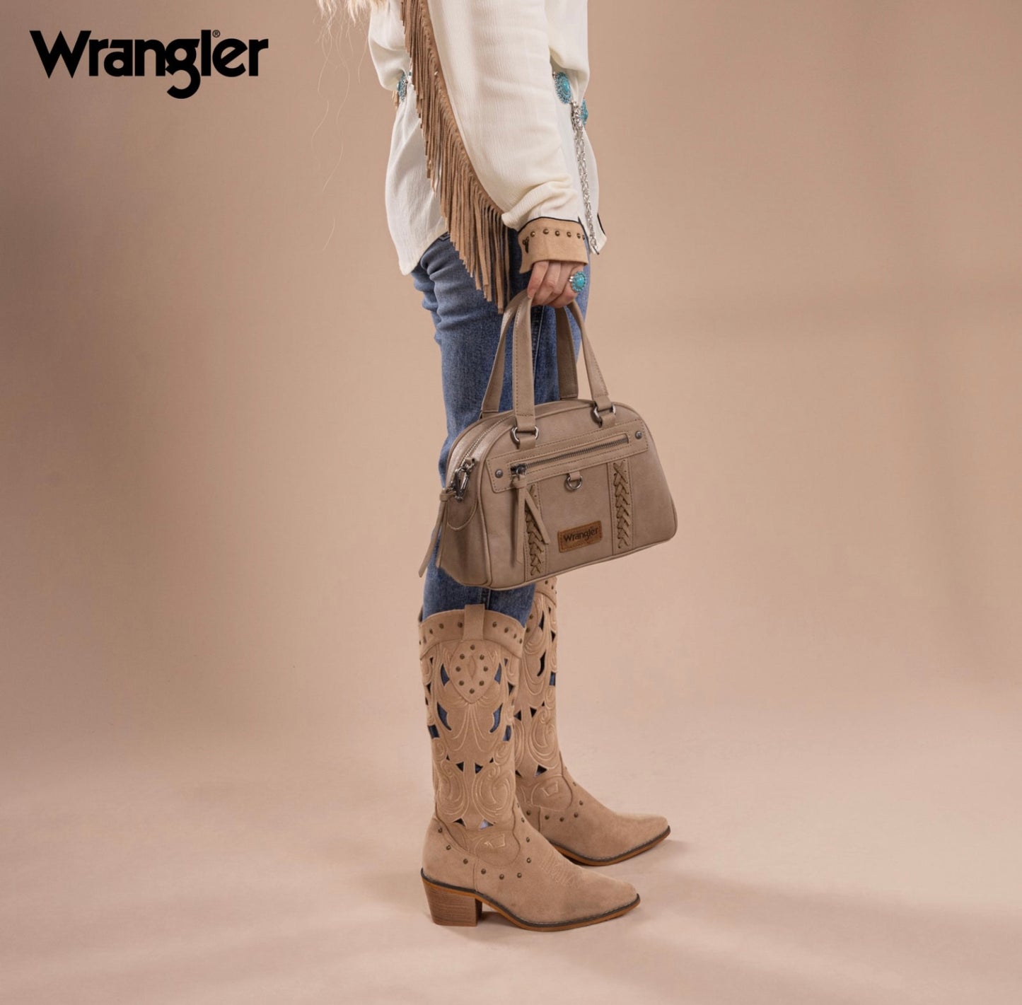 Wrangler Whipstitch Collection Satchel/Crossbody Bag-Multiple Colors