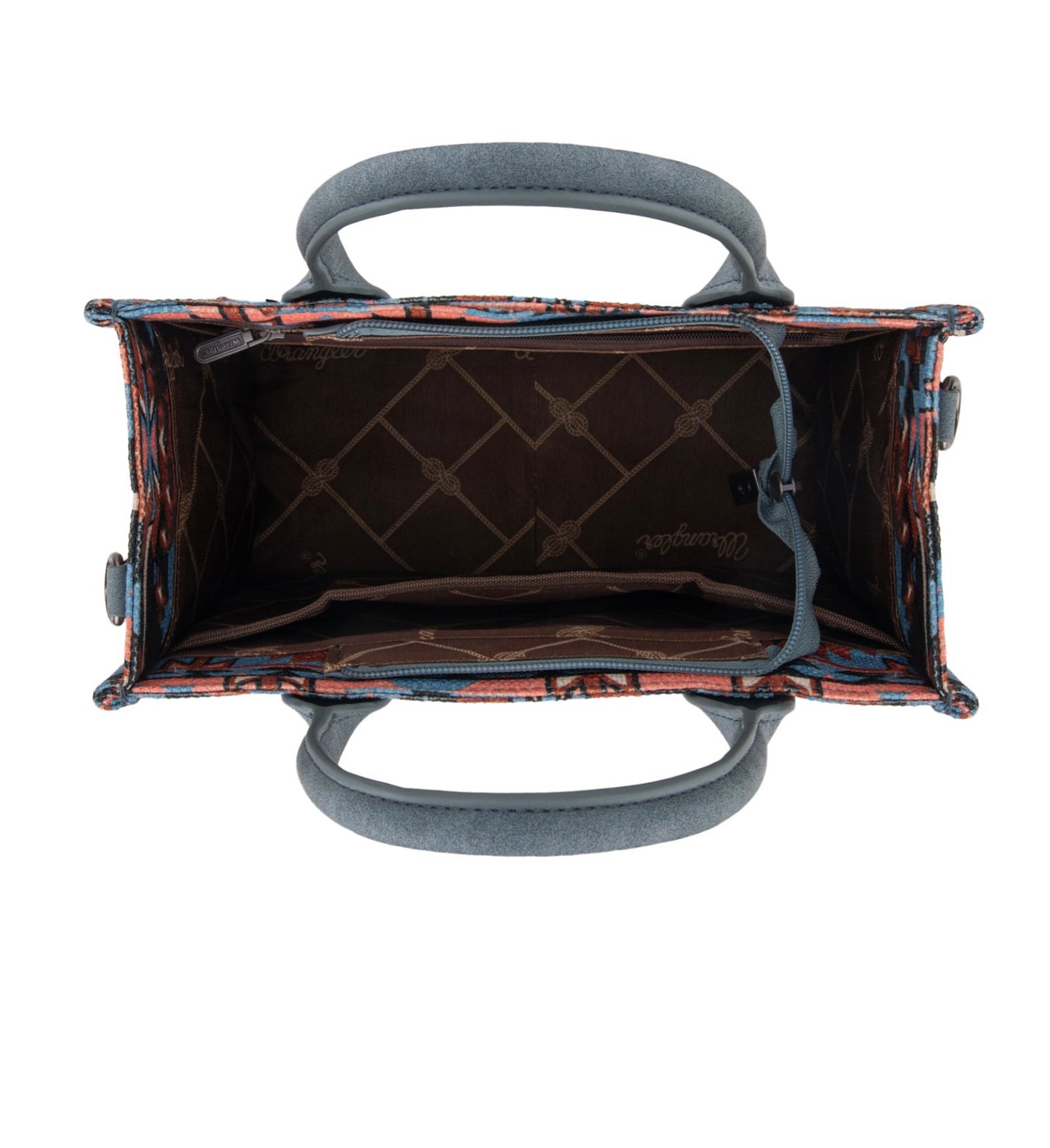 Wrangler Southwestern Pattern Dual Sided Print -Tote/Crossbody - NAVY