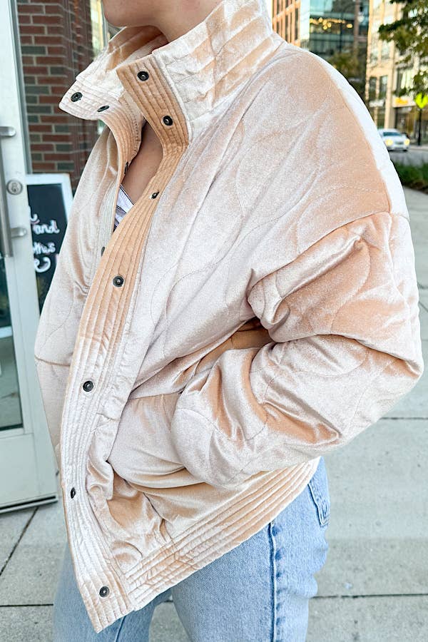 Velvet Puffer Jacket