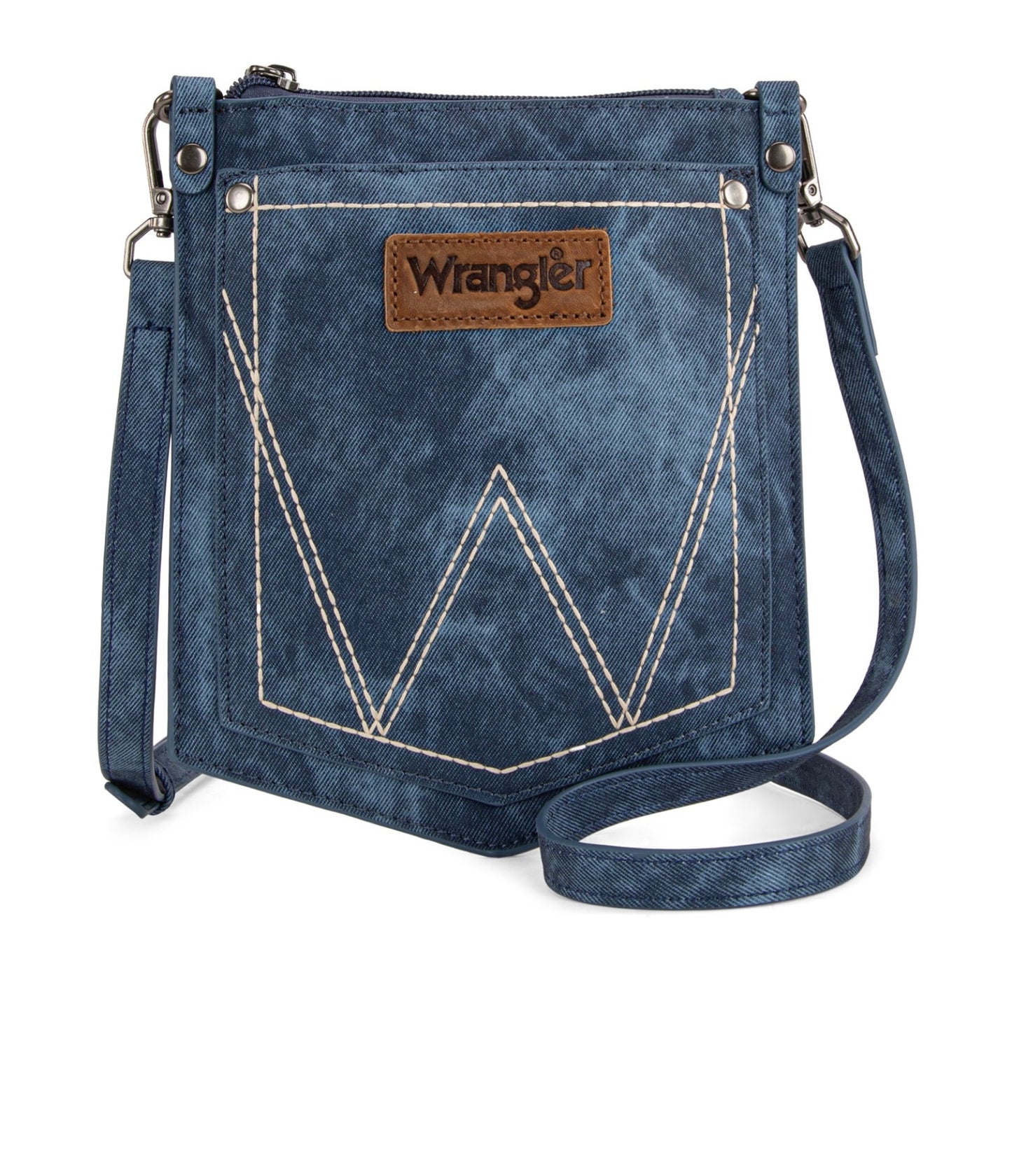 Wrangler "W" Stitch Water Repellent Denim Pocket Crossbody