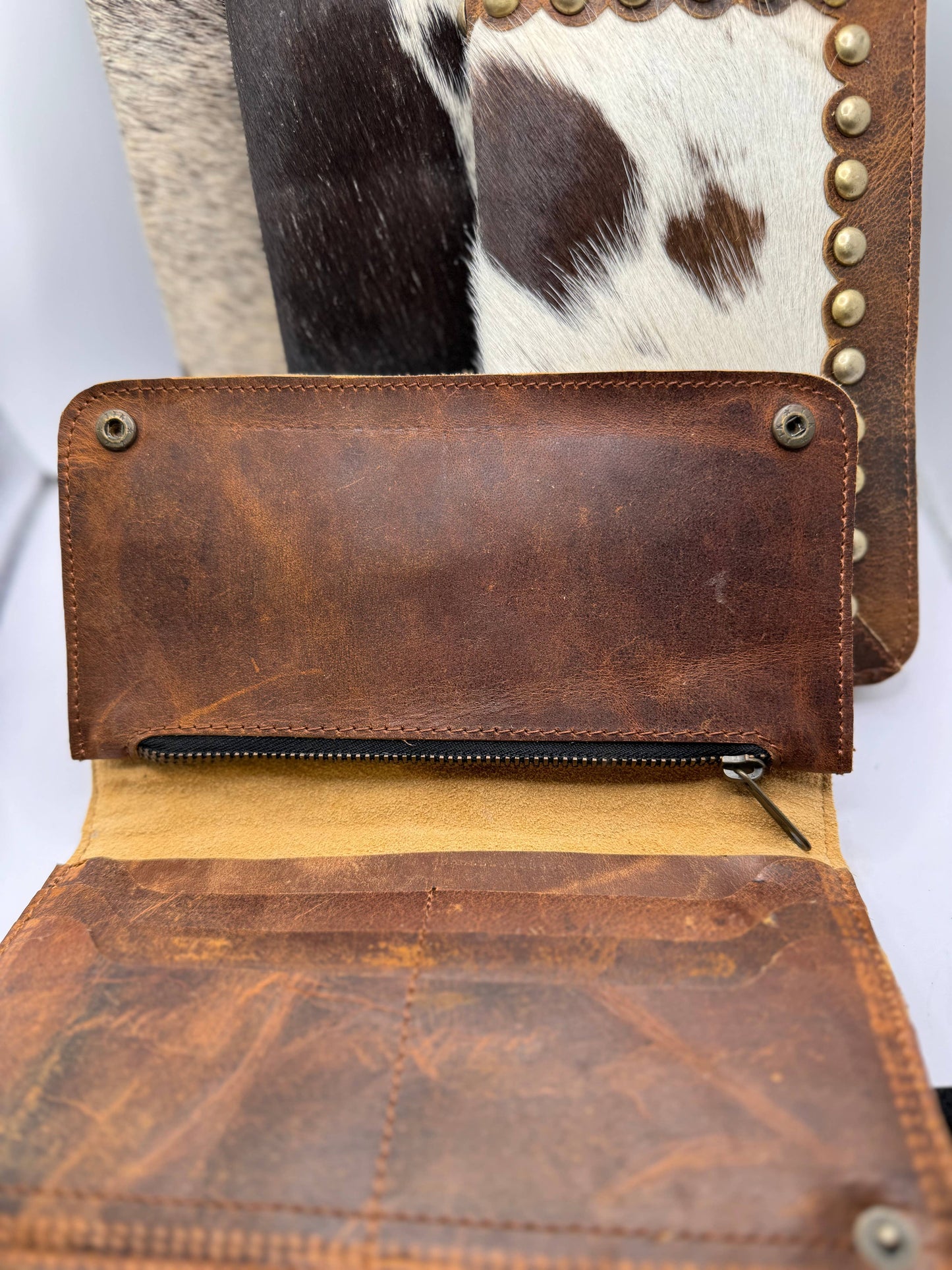 Studded Cowhide Wallets