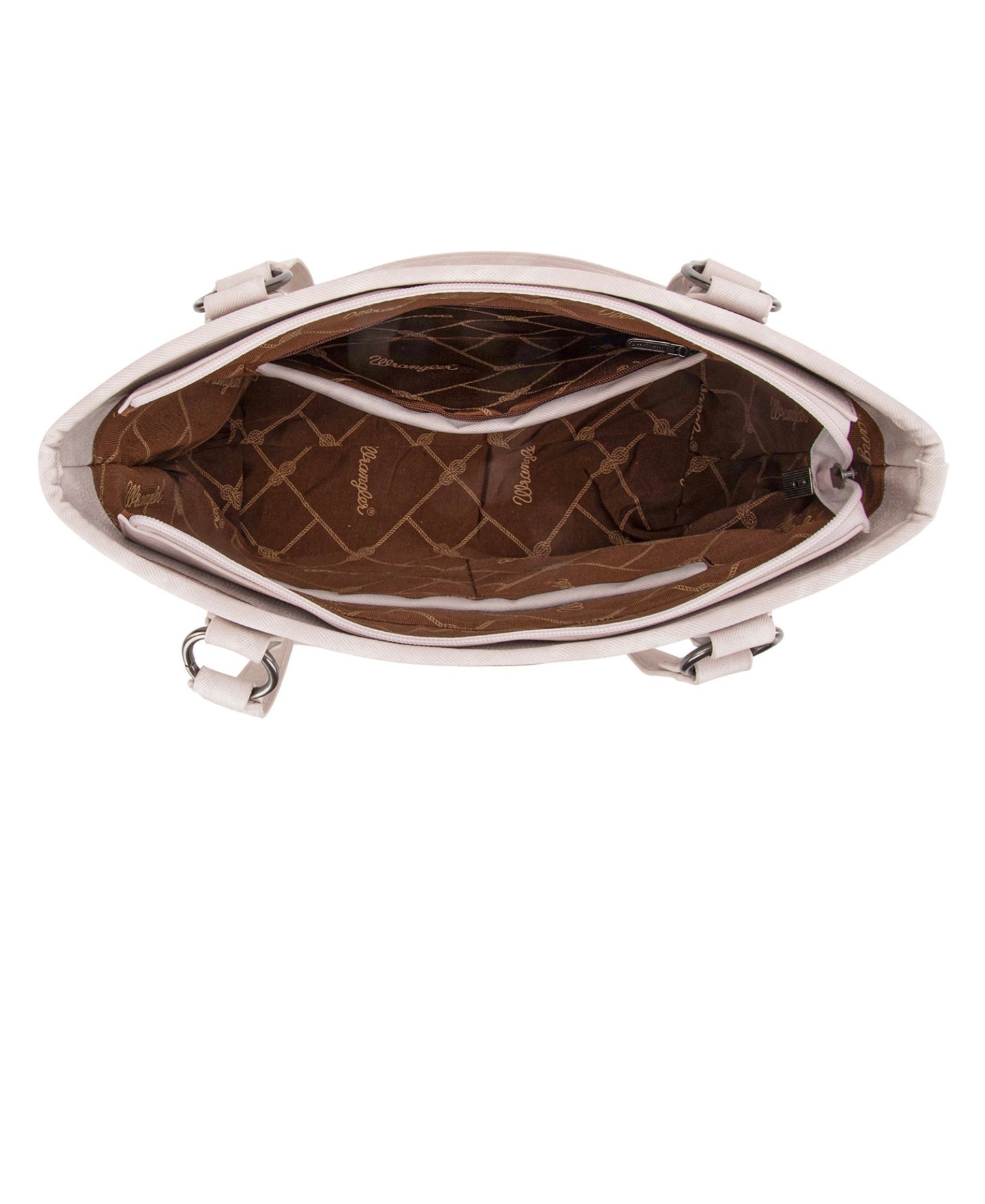 Wrangler "W" Stitch Water Repellent Denim Pocket Zippered Tote Bag