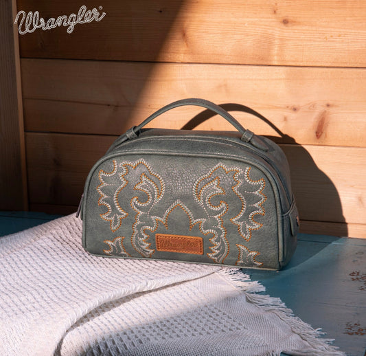 Wrangler Embroidered Multi Purpose/Travel Pouch -Green