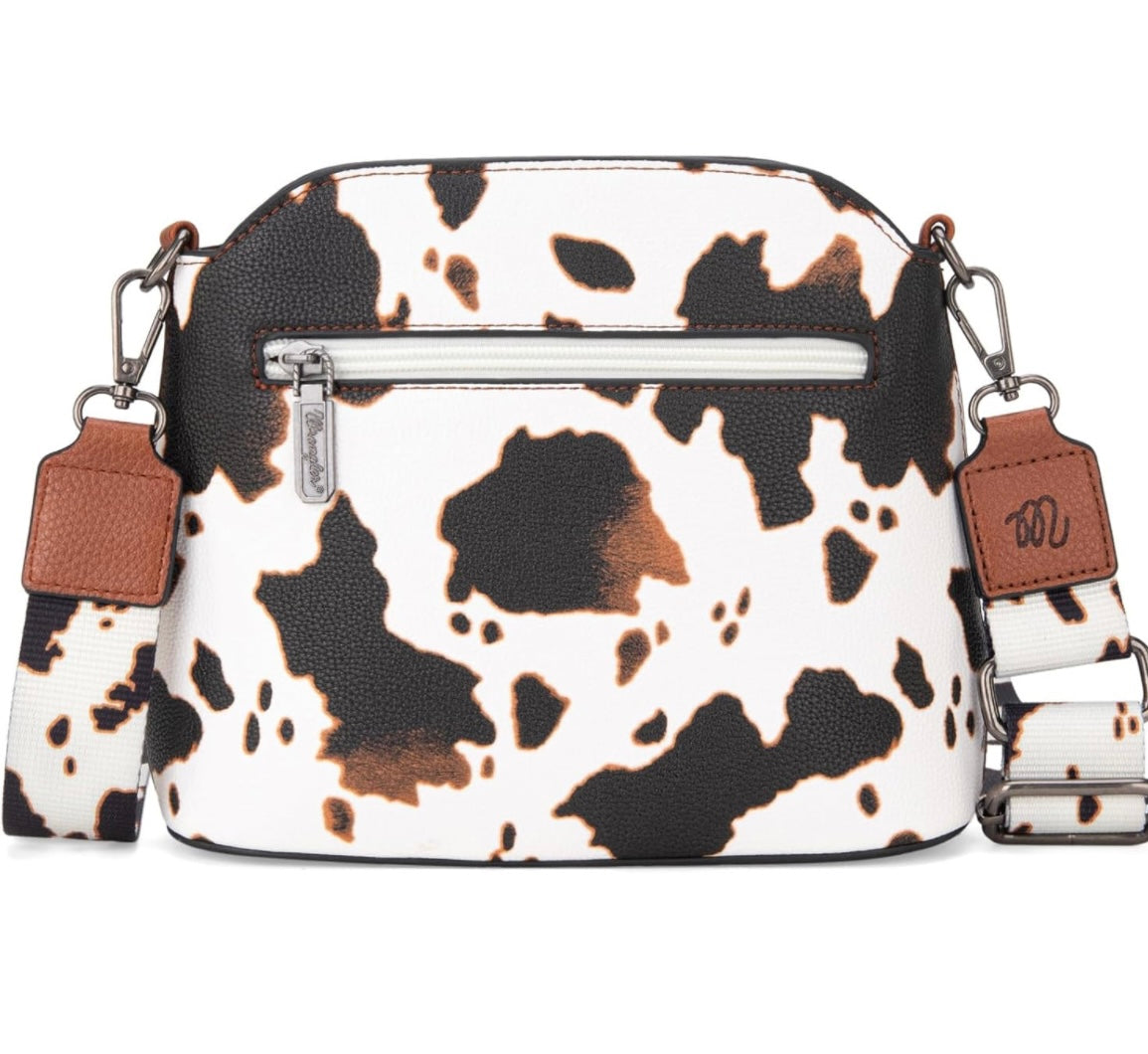 Wrangler Cow Print Crossbody - Brown