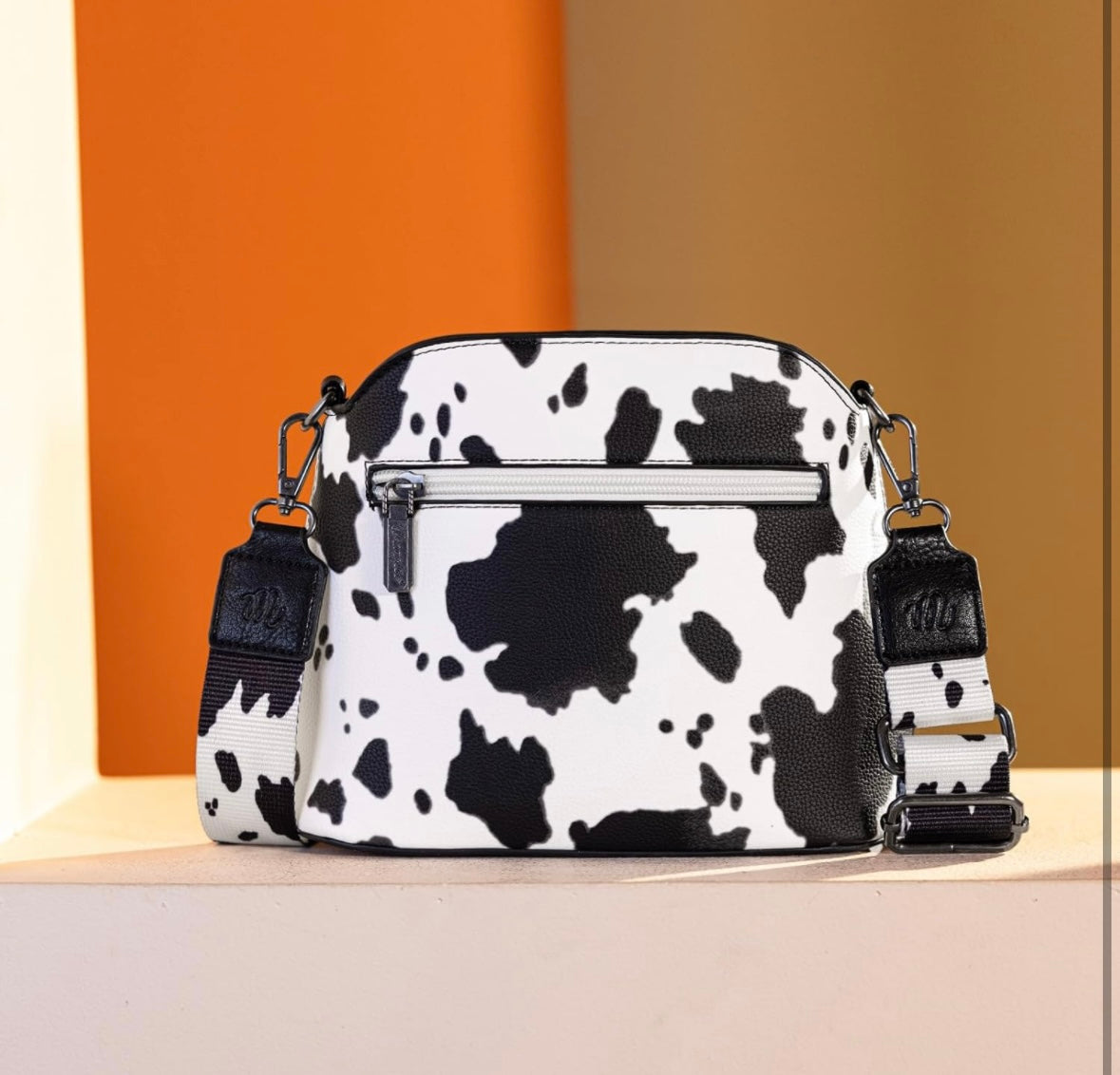 Wrangler Cow Print Crossbody - Black