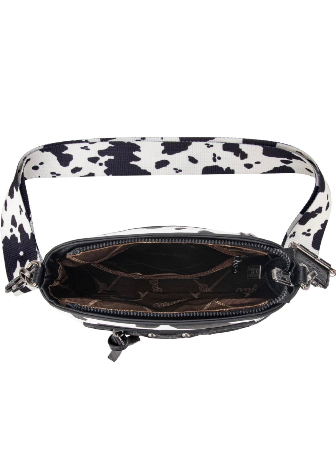 Wrangler Cow Print Crossbody - Black