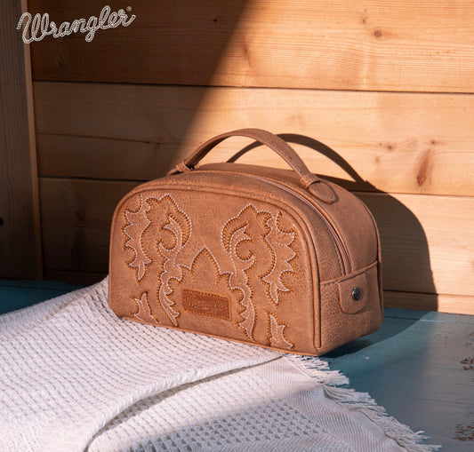 Wrangler Embroidered Multi Purpose/Travel Pouch - Khaki