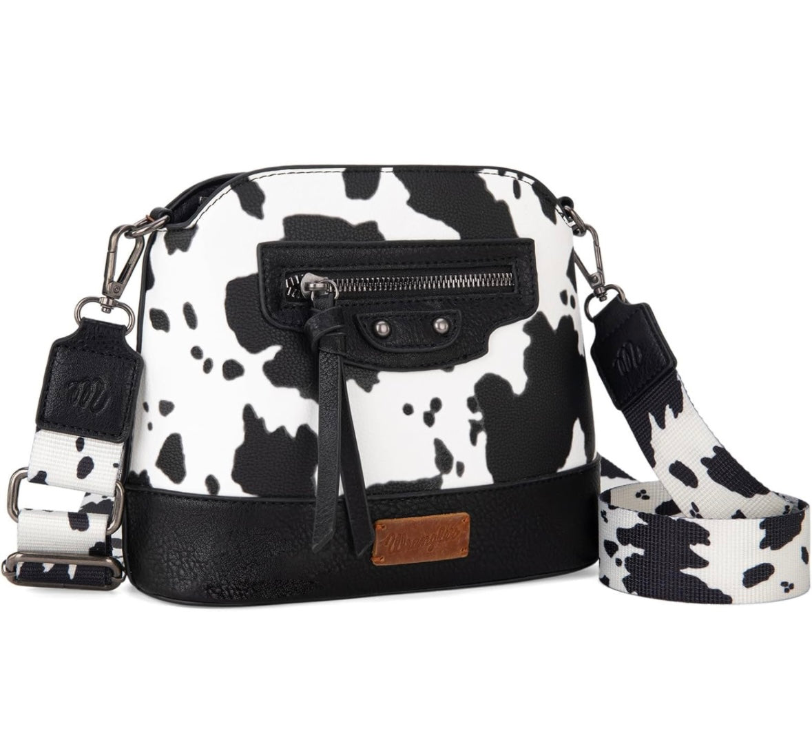 Wrangler Cow Print Crossbody - Black