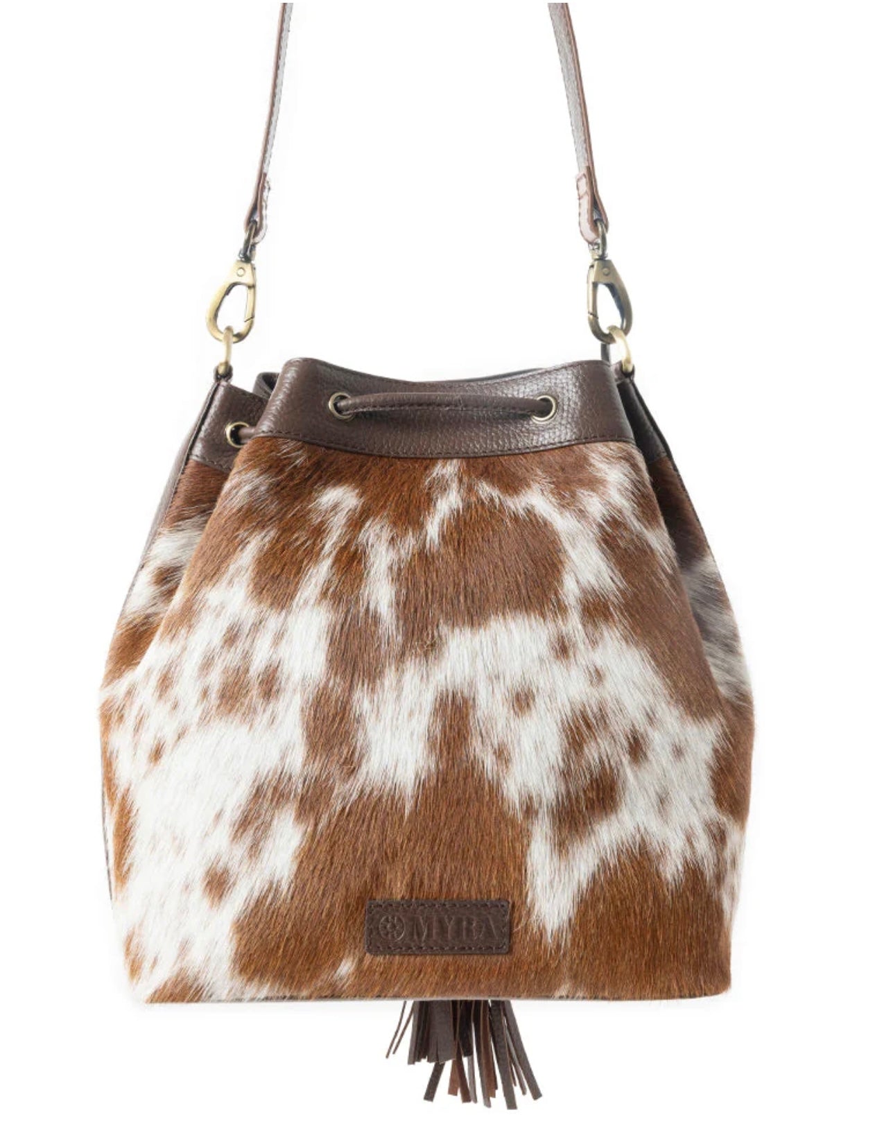Rustler’s Charm Handtooled Bucket Bag In Brown