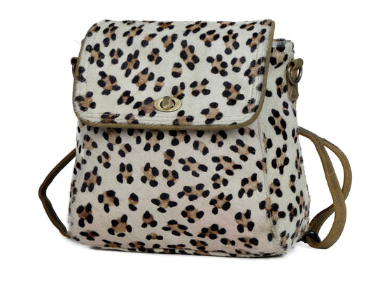 Quaint Leopard Print Leather & Hairon Bag