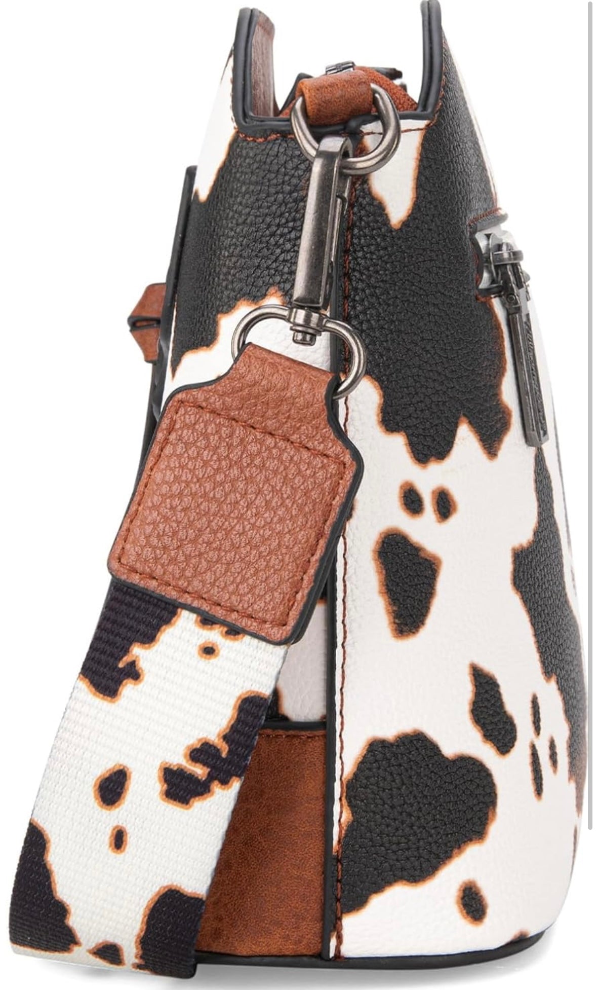 Wrangler Cow Print Crossbody - Brown