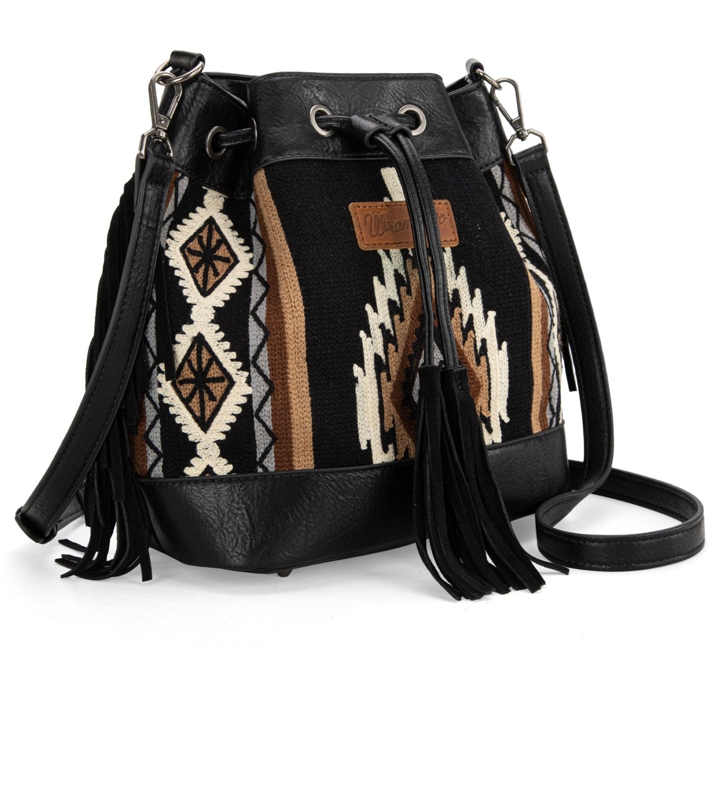 Wrangler Southwestern Knitted Drawstring Crossbody Bag