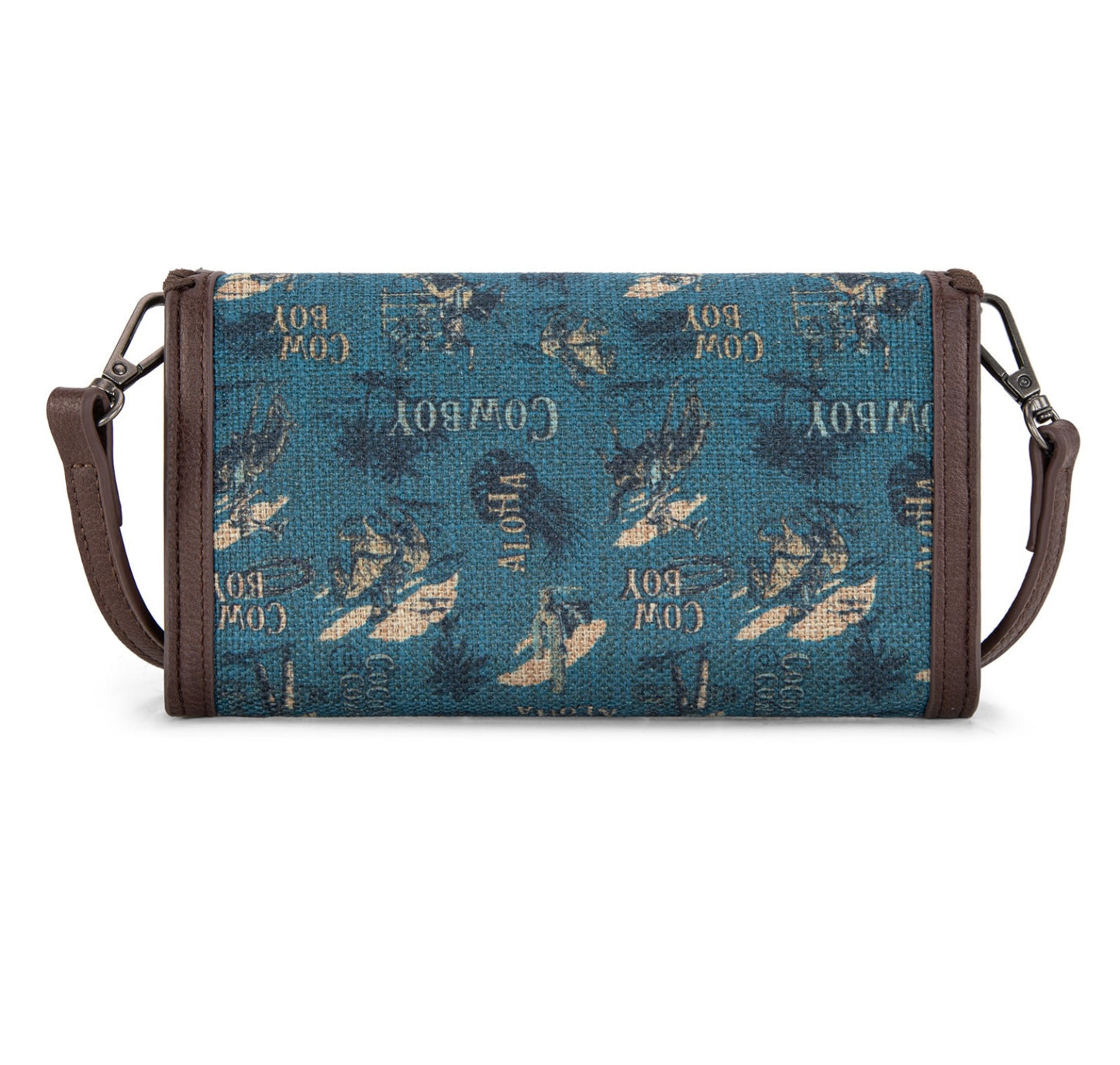 Wrangler Vintage Retro Cowboy Cool Print Wallet/Crossbody