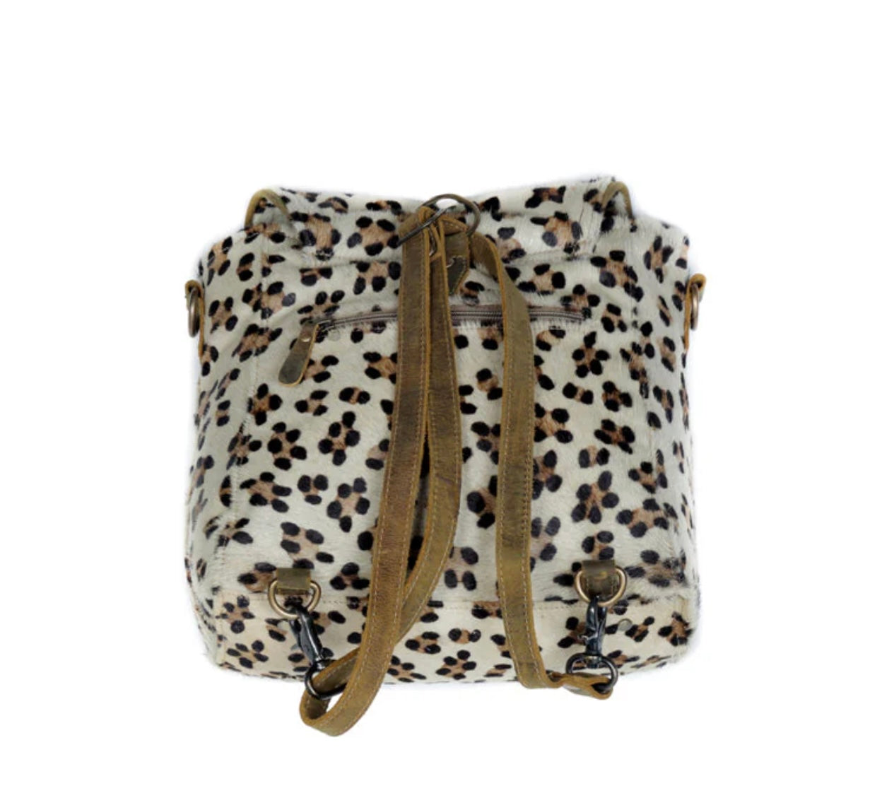 Quaint Leopard Print Leather & Hairon Bag