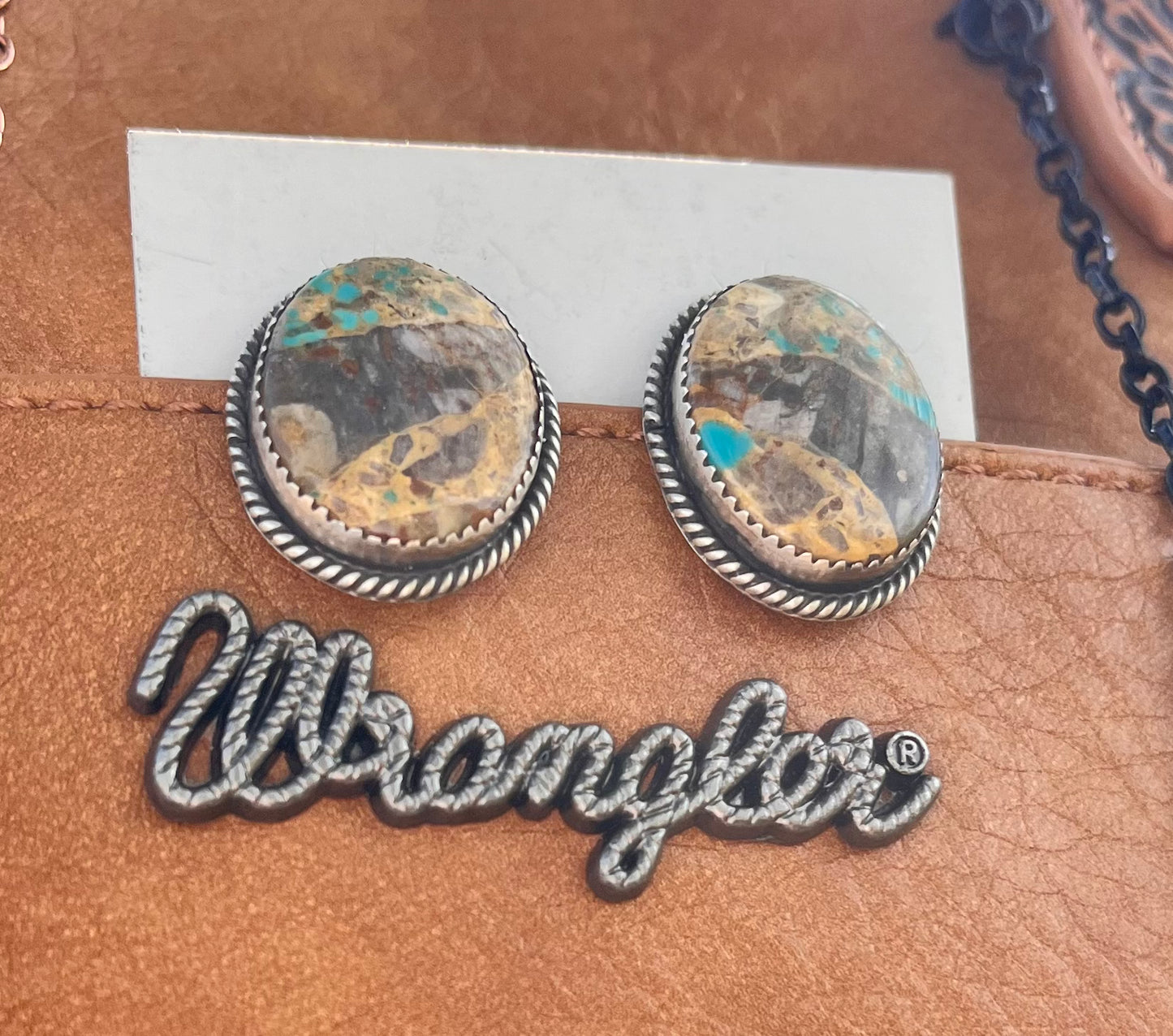 Boulder Turquoise Stud Earrings