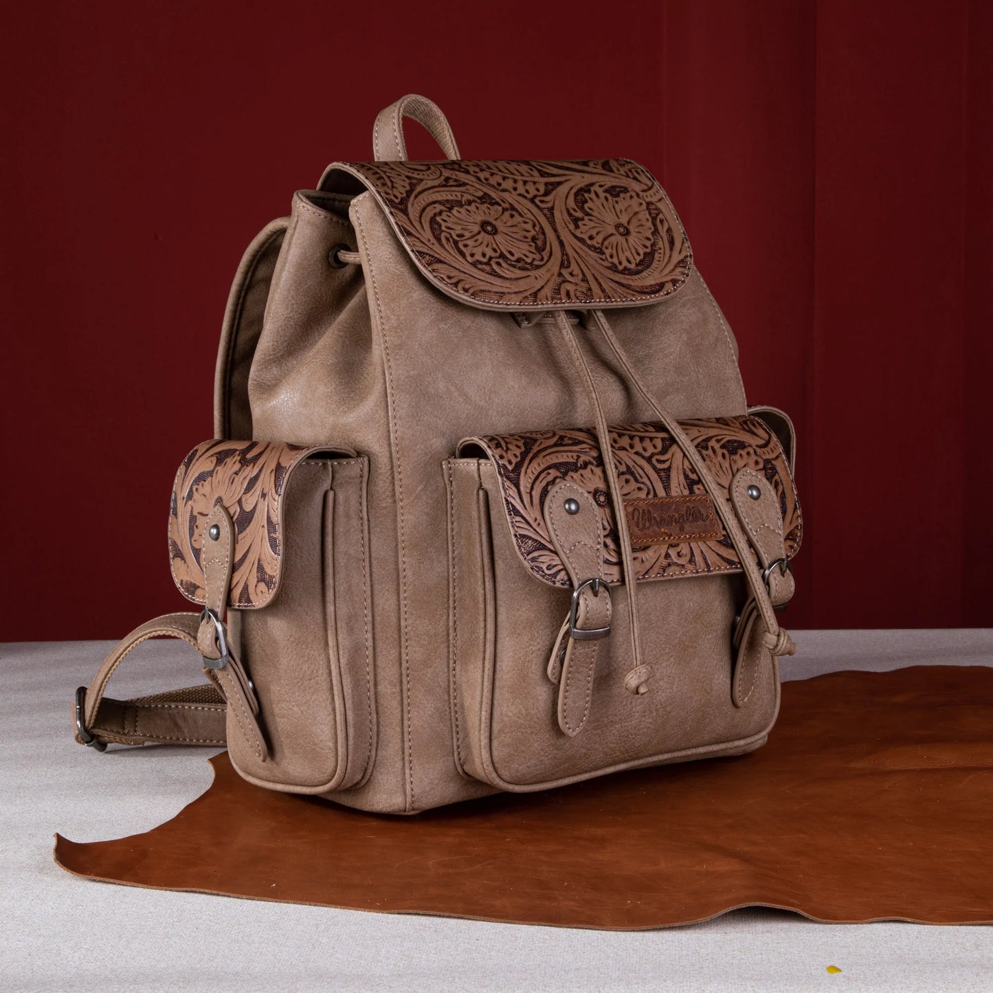 Wrangler Vintage Floral Tooled Backpack