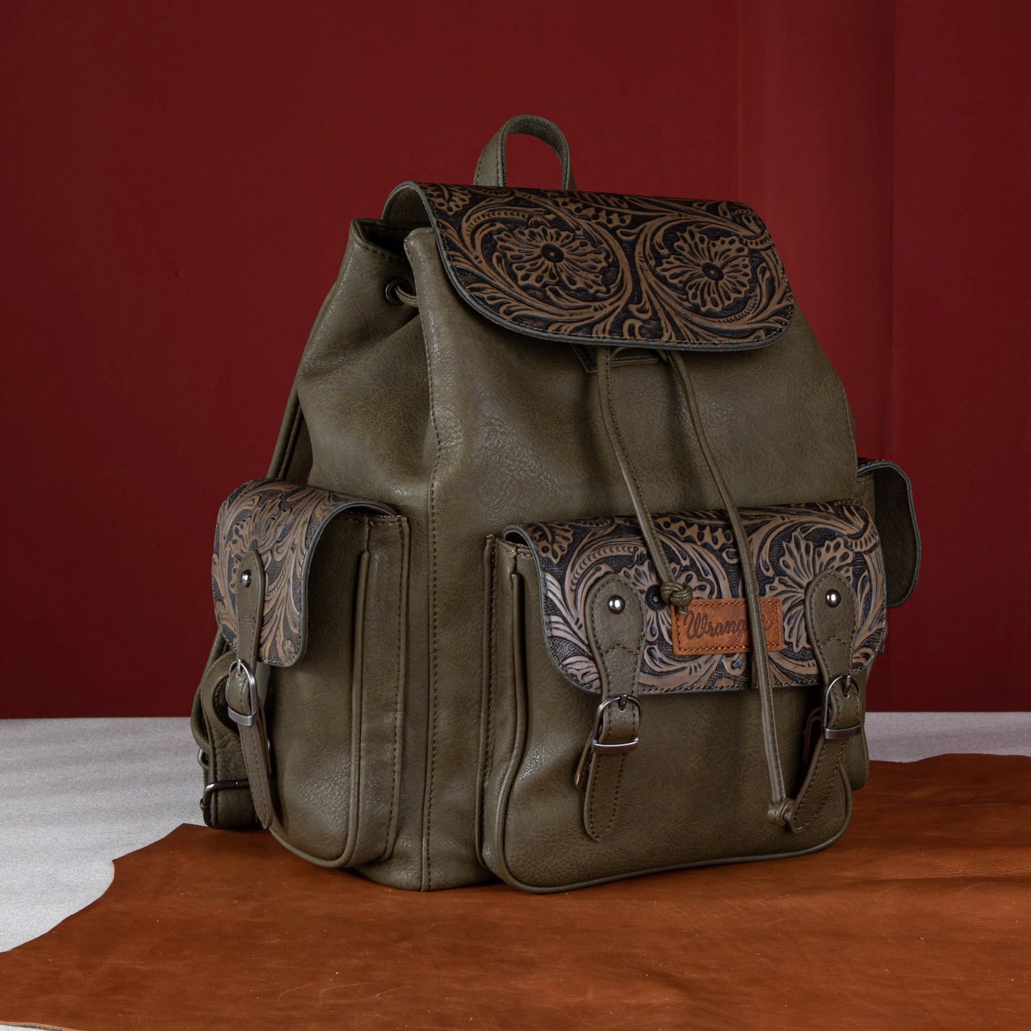 Wrangler Vintage Floral Tooled Backpack