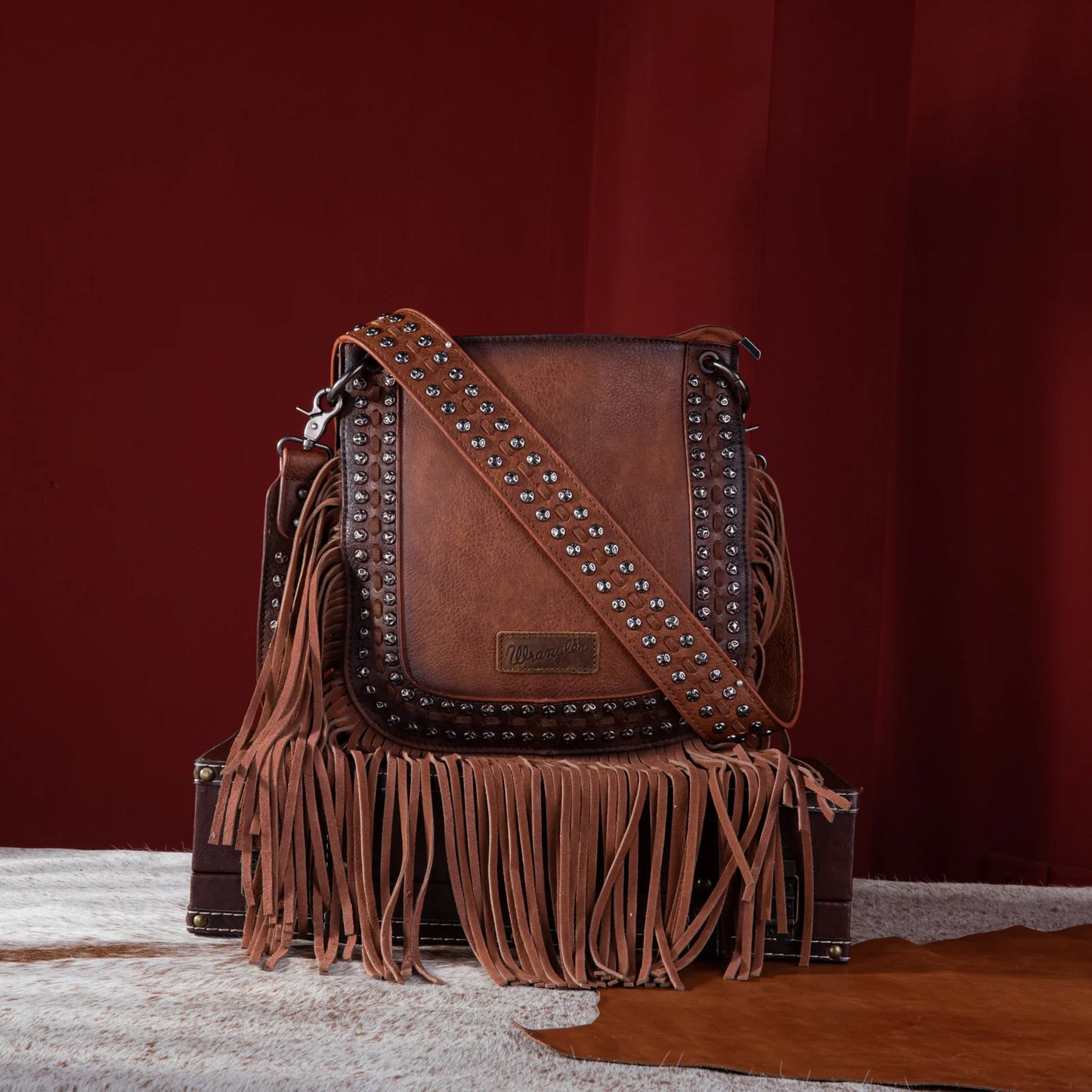 Wrangler Rivets Fringe Concealed Carry Crossbody