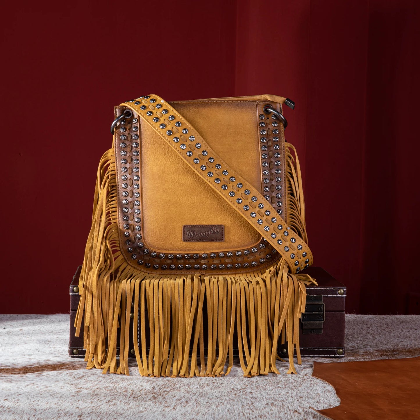 Wrangler Rivets Fringe Concealed Carry Crossbody