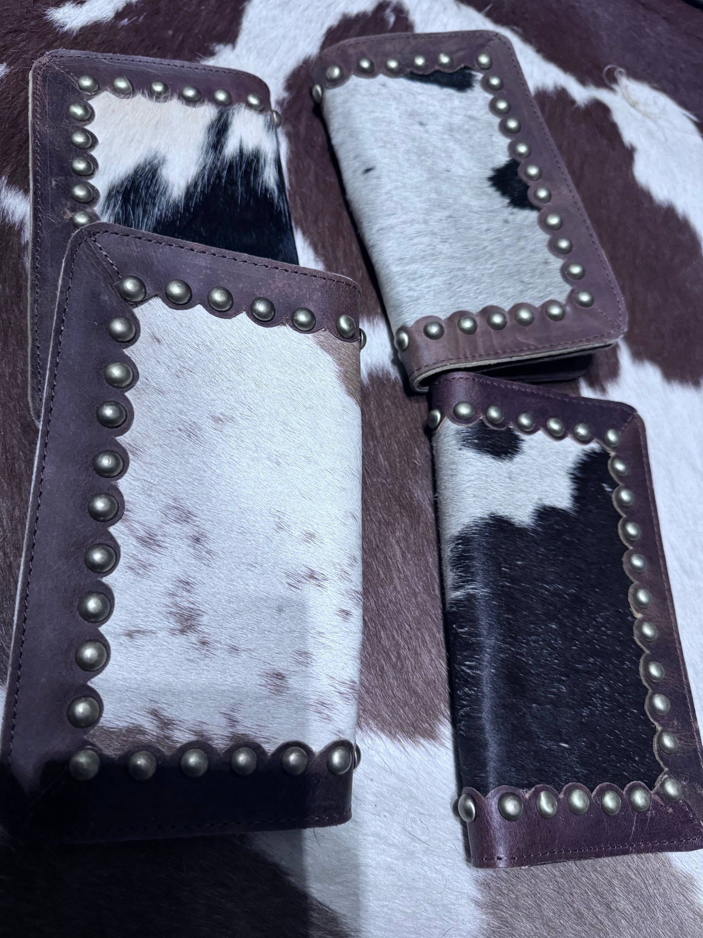 Studded Cowhide Wallets