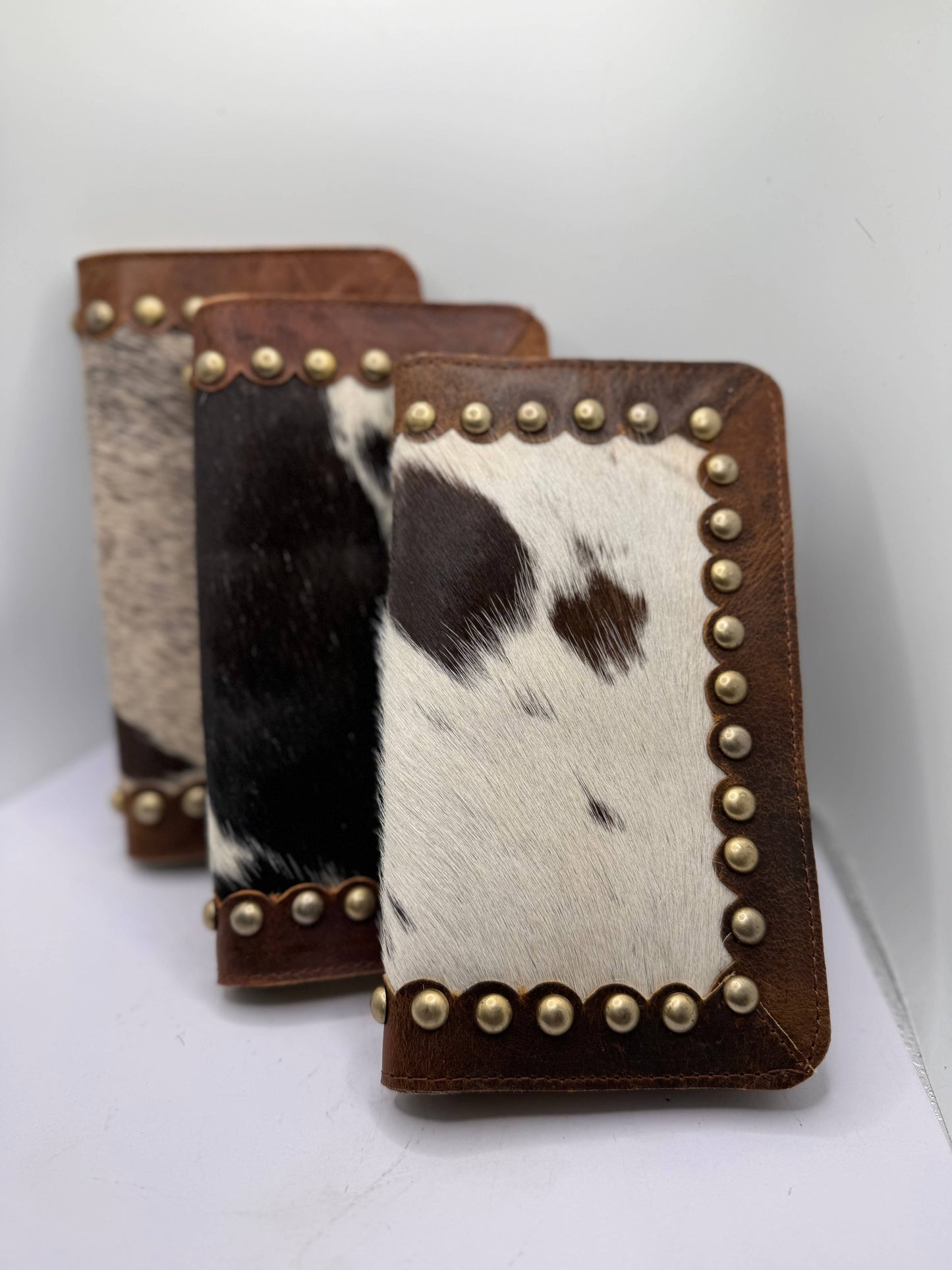 Studded Cowhide Wallets