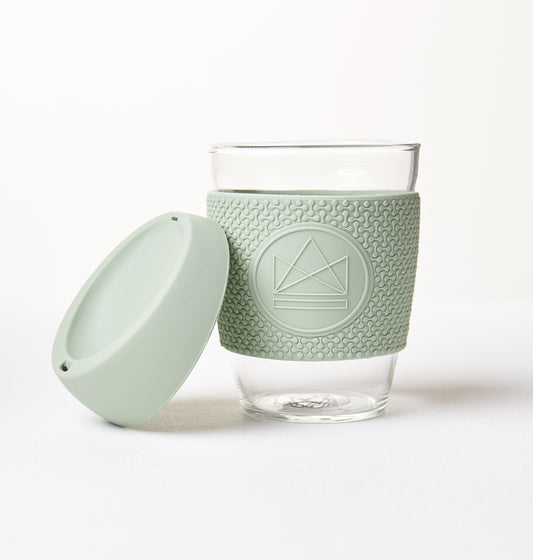 Reusable Glass Coffee Cup-12oz