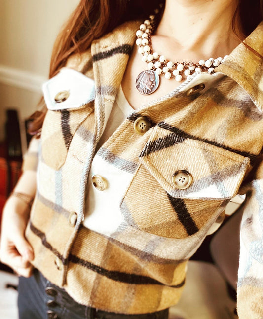 Plaid Cropped Shacket